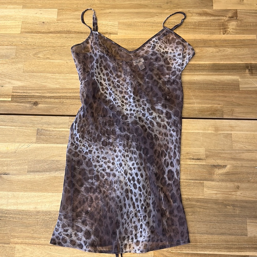 <3 Calvin Klein Leopard Print Vntage Gown - image 1